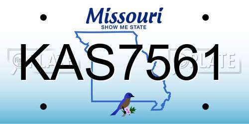 KAS7561 Missouri License Plate
