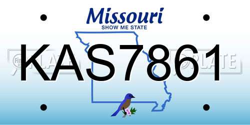 KAS7861 Missouri License Plate