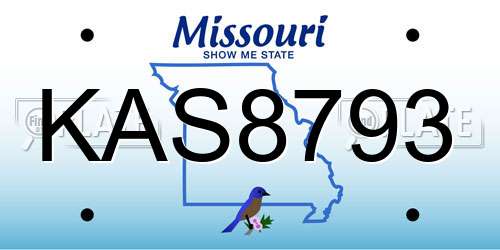 KAS8793 Missouri License Plate