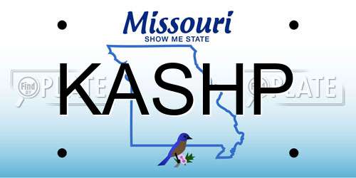 KASHP Missouri License Plate