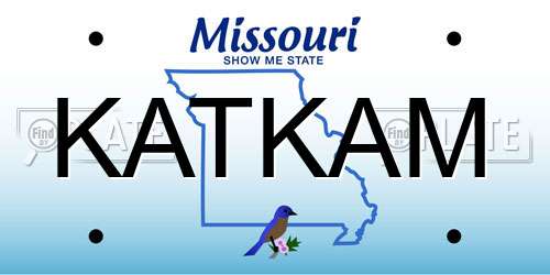 KATKAM Missouri License Plate