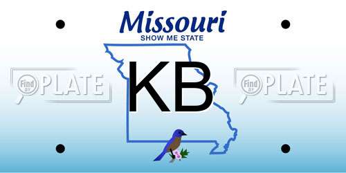 KB Missouri License Plate