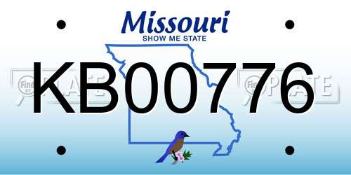 KB00776 Missouri License Plate