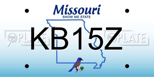 KB15Z Missouri License Plate