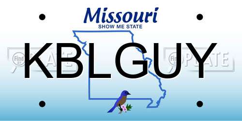 KBLGUY Missouri License Plate