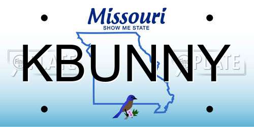 KBUNNY Missouri License Plate