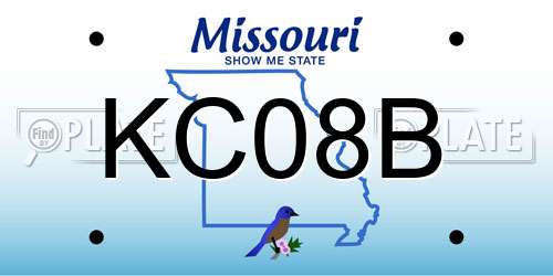 KC08B Missouri License Plate