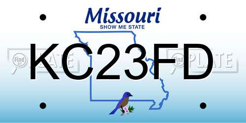 KC23FD Missouri License Plate