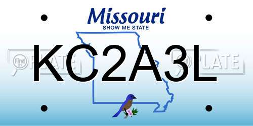KC2A3L Missouri License Plate