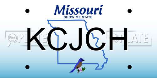 KCJCH Missouri License Plate