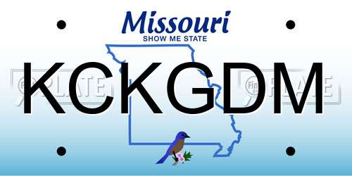 KCKGDM Missouri License Plate