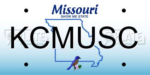 KCMUSC Missouri License Plate
