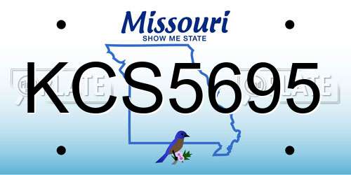 KCS5695 Missouri License Plate