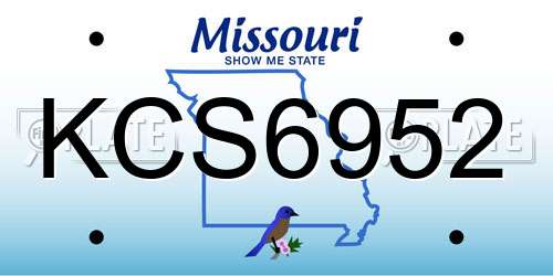 KCS6952 Missouri License Plate
