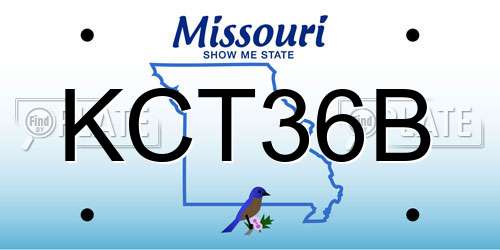 KCT36B Missouri License Plate