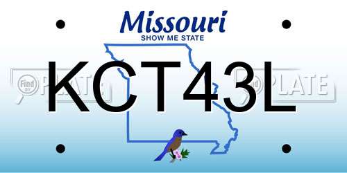 KCT43L Missouri License Plate
