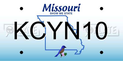 KCYN10 Missouri License Plate