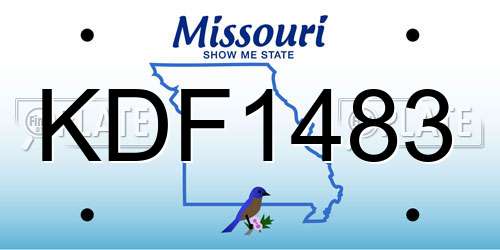 KDF1483 Missouri License Plate