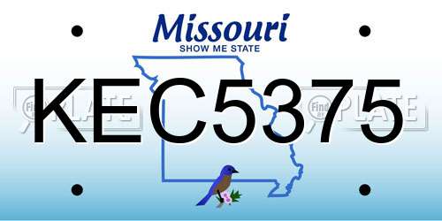 KEC5375 Missouri License Plate