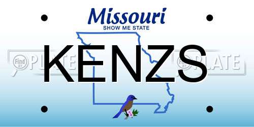 KENZS Missouri License Plate