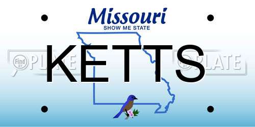 KETTS Missouri License Plate