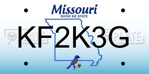 KF2K3G Missouri License Plate