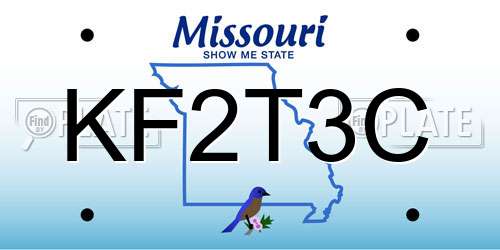 KF2T3C Missouri License Plate