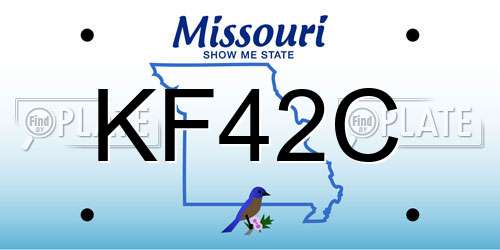 KF42C Missouri License Plate