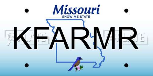 KFARMR Missouri License Plate