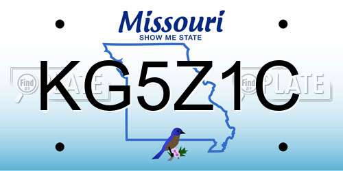 KG5Z1C Missouri License Plate