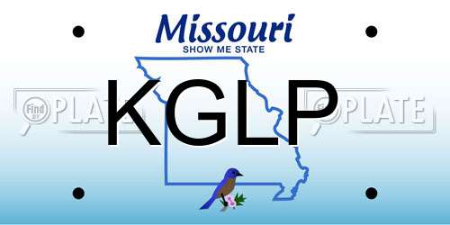 KGLP Missouri License Plate