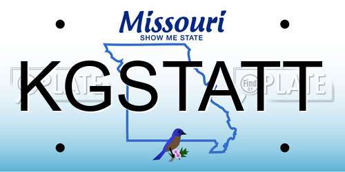 KGSTATT Missouri License Plate