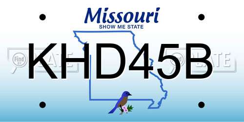 KHD45B Missouri License Plate