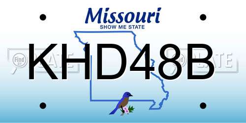 KHD48B Missouri License Plate