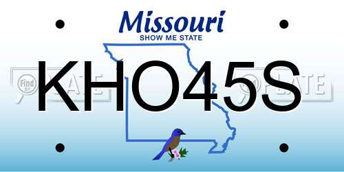 KHO45S Missouri License Plate