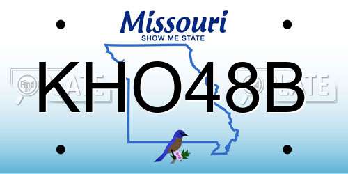 KHO48B Missouri License Plate