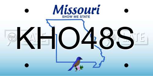 KHO48S Missouri License Plate
