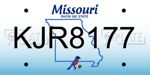 KJR8177 Missouri License Plate