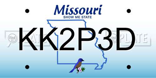 KK2P3D Missouri License Plate