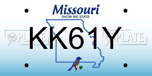 KK61Y Missouri License Plate