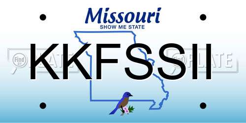KKFSSII Missouri License Plate