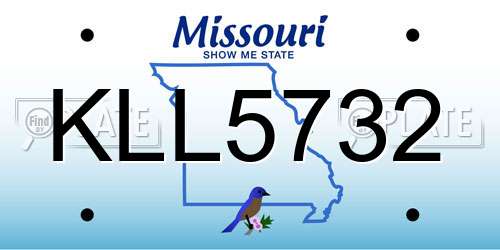 KLL5732 Missouri License Plate
