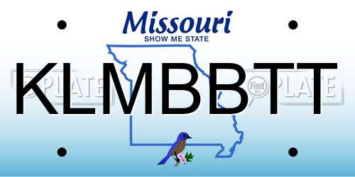 KLMBBTT Missouri License Plate