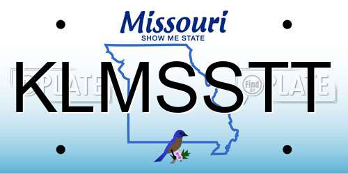 KLMSSTT Missouri License Plate
