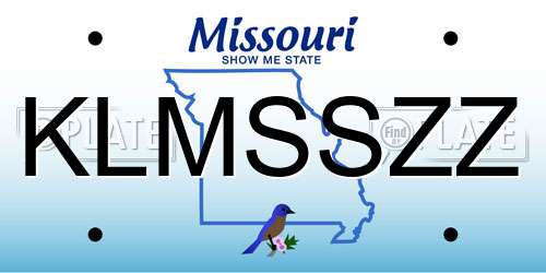 KLMSSZZ Missouri License Plate