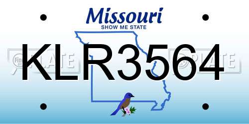 KLR3564 Missouri License Plate