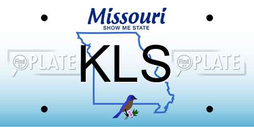 KLS Missouri License Plate