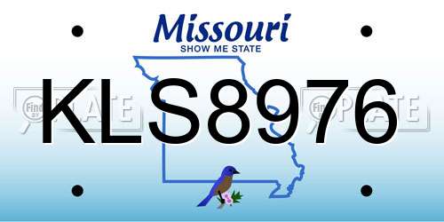 KLS8976 Missouri License Plate