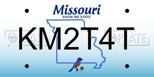 KM2T4T Missouri License Plate