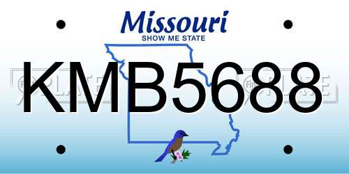 KMB5688 Missouri License Plate